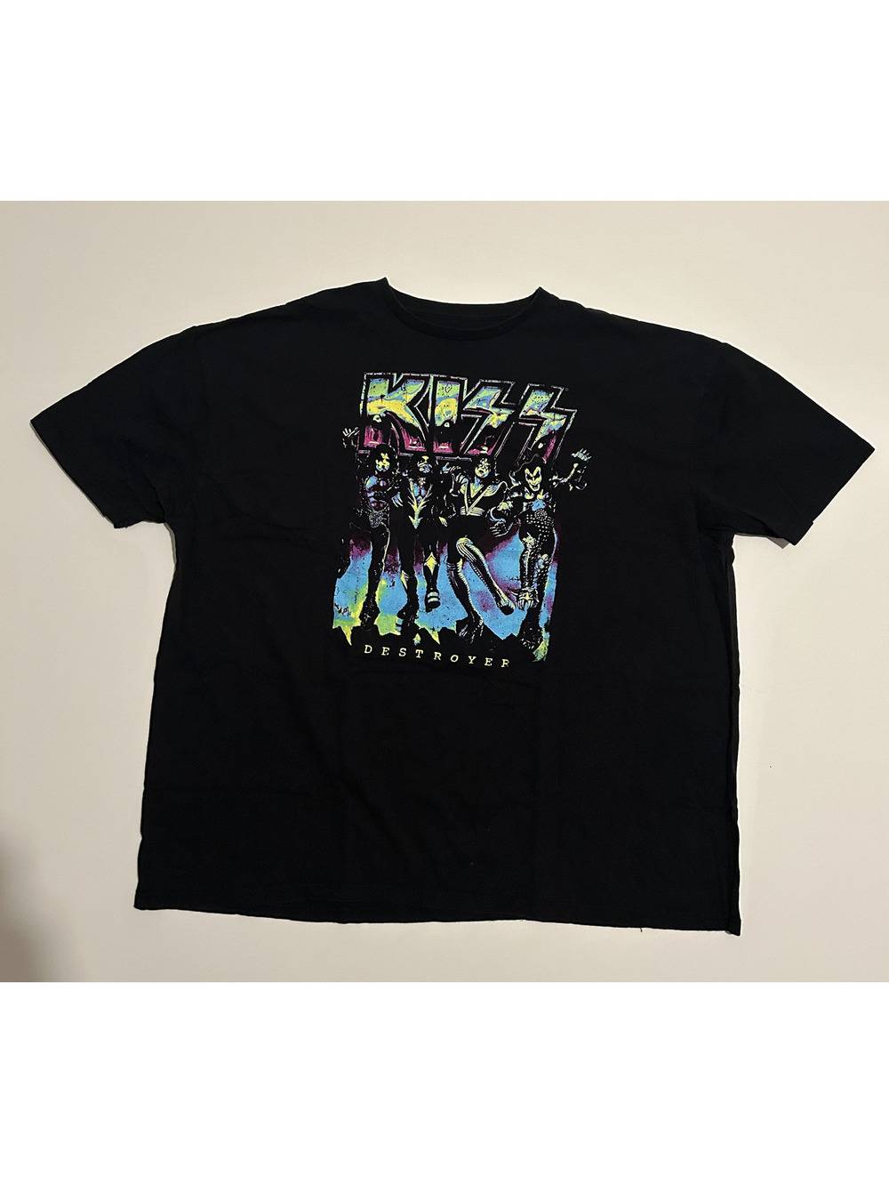 KISS Destroyer official apparel, T-shirt, Size 3XL, black 100% cotton